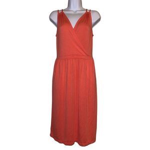 Banana Republic Coral Sleeveless Midi Dress Size Small